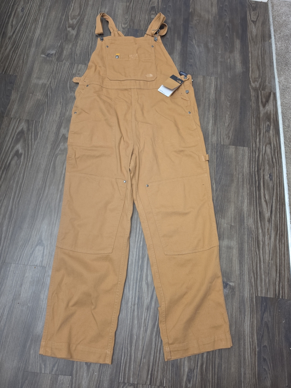 BWT Women's X-LARGE NORTH FACE NWT Field Overalls Bib-Almond Butter Brown